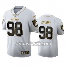 Oakland Raiders Tröjor Maxx Crosby 98 Nike Vit Golden Edition 100th - Herr